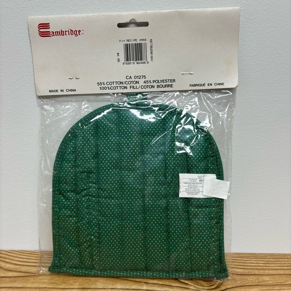 1993 Cambridge Holiday Christmas Wreath Recipe Card Pot Holder - Picture 4 of 6